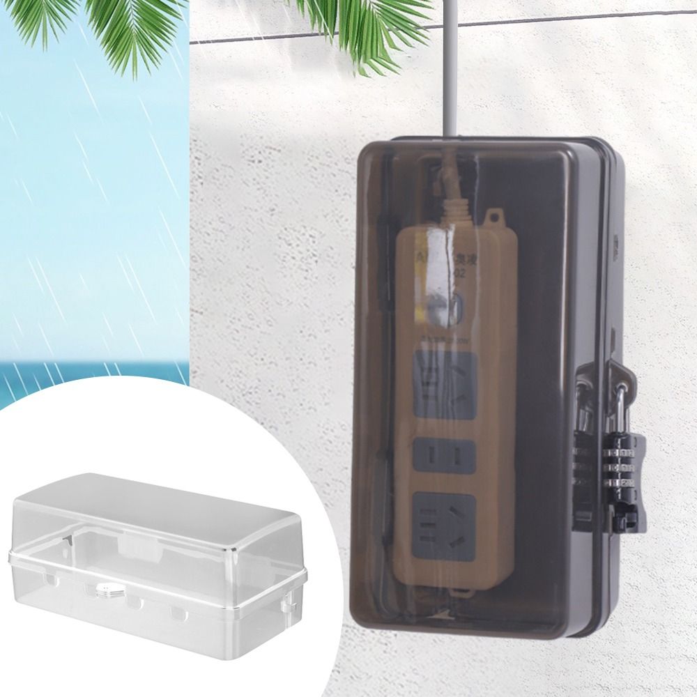 Outdoor Power Strip Weatherproof - Przenośne, plastikowe pudełko do przechowywania kabli,